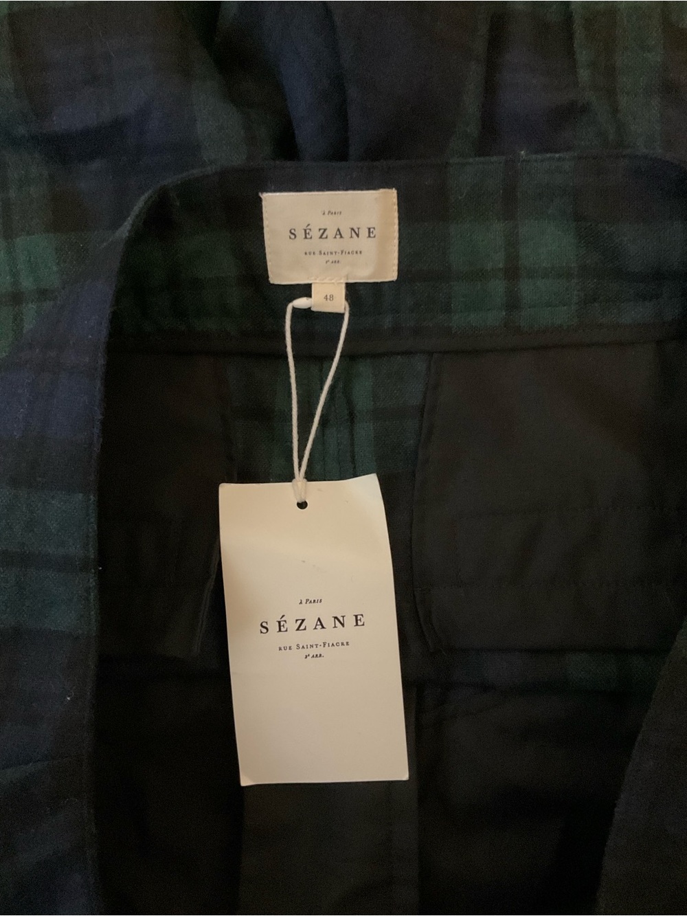 NWT Sézane Damon Plaid Wool Pants 48 - Picture 5 of 7
